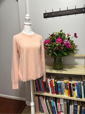 J. Crew Light Pink/Peach Cashmere Sweater